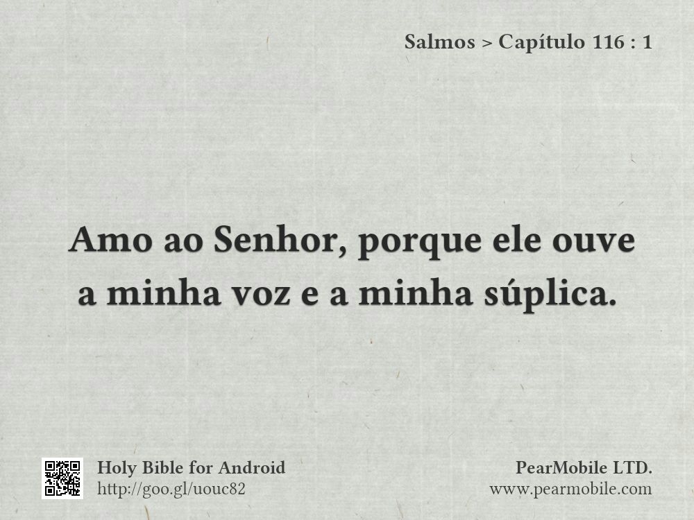 Salmos, Capítulo 116:1